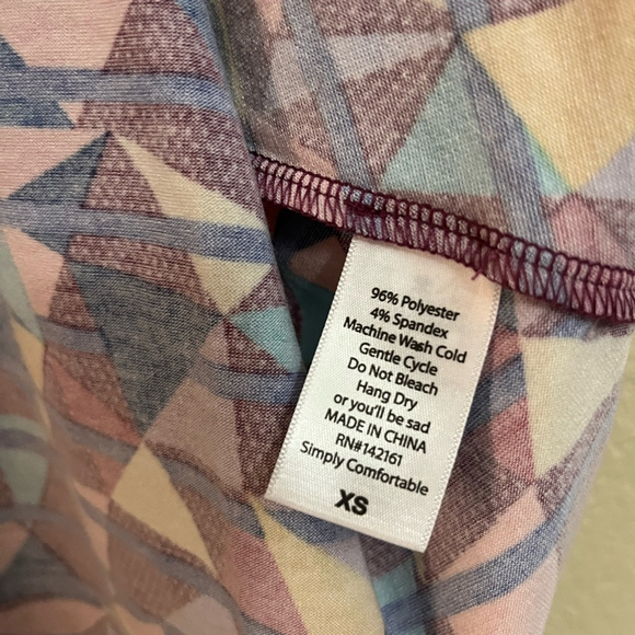 LuLaRoe XS Casual Everyday Geometric Floral Print Short Sleeve Dress - Picture 14 of 15